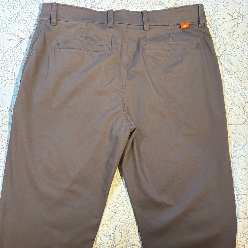 NIKE Dri- Fit Flat Front Classic Pants in Gray Mens Size 34x30💚 - Picture 7 of 13